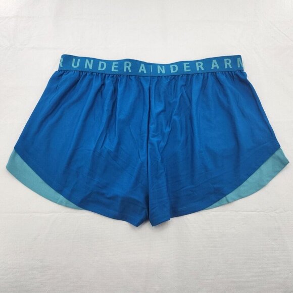 Under Armour Loose Heatgear Womens Size 3X Blue Elastic Waist Athletic Shorts - Picture 4 of 6